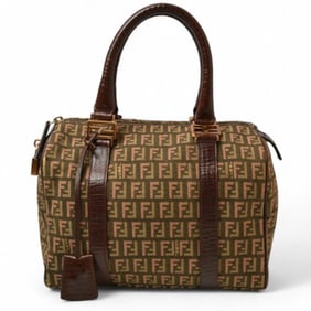 FENDI Zucca pattern 8BL068 Khaki Brown