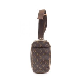 Louis Vuitton LOUIS VUITTON Pochette Ganju Waist Bag Body Coated Canvas Leather Monogram Men's