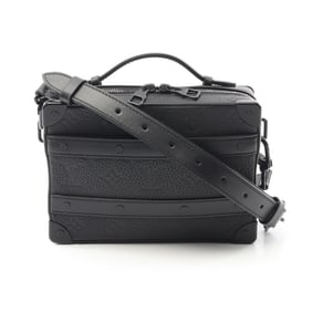 LOUIS VUITTON Handle Soft Trunk Shoulder Bag Leather Monogram Taurillon Men's Black M59163