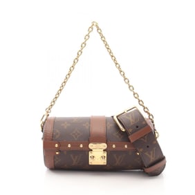 LOUIS VUITTON Papillon Trunk Handbag Coated Canvas Leather Monogram Women's Brown M57835