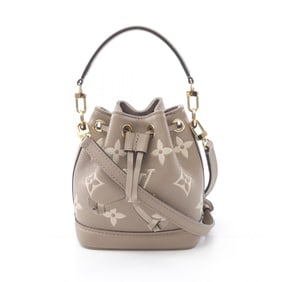 Louis Vuitton Nano Noe Bicolor Monogram Empreinte Tourterelle Crème Handbag Leather Women's Beige