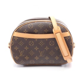 Louis Vuitton Blois Monogram Shoulder Bag Coated Canvas Leather Women's Brown M51221
