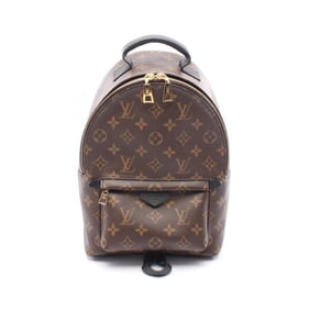 Louis Vuitton Palm Springs Backpack PM Monogram Coated Canvas Leather Women's Brown Black M44871