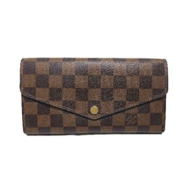LOUIS VUITTON Round Zipper Damier Portefeuille Sara N63209 Louis Vuitton Ebene Long Wallet LV