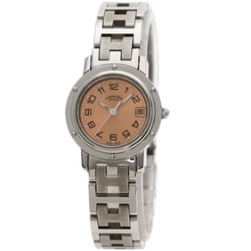 Hermes CL4.210 Clipper Watch Stainless Steel SS Ladies HERMES