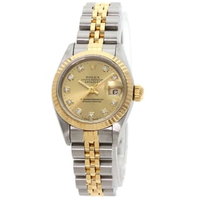 Rolex 69173G Datejust 10P Diamond Watch Stainless Steel SSxK18YG Ladies ROLEX