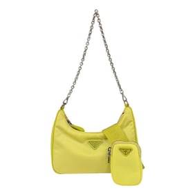 Prada Shoulder Bag Nylon 1BH204 Yellow Women's PRADA 2way
