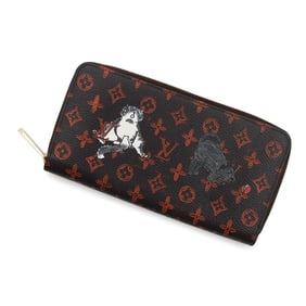 Louis Vuitton Long Wallet Transformed Monogram Catgram Zippy M63875 Cat Dog