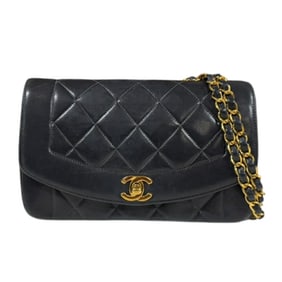Chanel Diana Matelasse Shoulder Bag Lambskin A01620 Black Women's CHANEL Chain