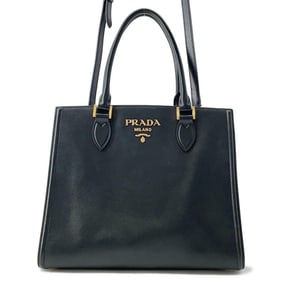 Prada Tote Bag Saffiano Leather 1BA227 PRADA 2way Shoulder Black