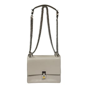 Fendi Canai Small Shoulder Bag Leather 8M0381 Beige Women's FENDI Chain