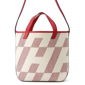 Hermes Tote Bag H Ambié PM Framboise Swift Toile Z Stamp HERMES Handbag