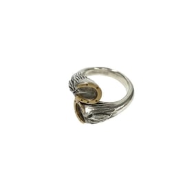 GUCCI Old Gucci Horseshoe Ring in 925 Sterling Silver and 18K Gold, Women's Accessory, 36603