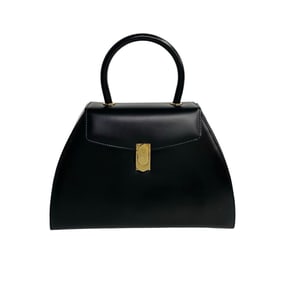 LOEWE Anagram Logo Hardware Calfskin Leather Mini Tote Bag in Black (51855)