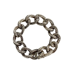 HERMES Vendôme Silver 800 Chain Bracelet/Bangle for Men and Women, 11890