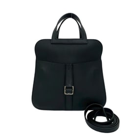HERMES Hermes Arzan Mini Swift Leather 2-Way Handbag/Shoulder Bag, Black, 48518