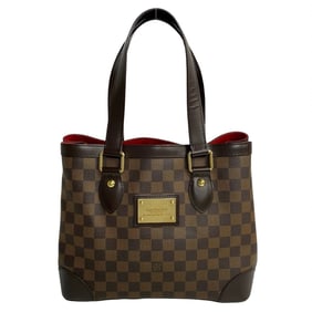 LOUIS VUITTON Hampstead PM Damier Leather Tote Bag, Shoulder Handbag, Brown, 08128