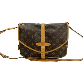 LOUIS VUITTON Saumur 30 Monogram Leather Shoulder Bag in Brown (33758)