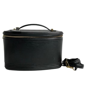 LOUIS VUITTON Nice Vanity Epi Leather 2-Way Handbag/Shoulder Bag in Noir (38091)