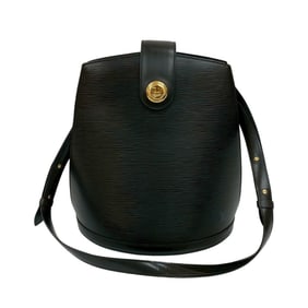 LOUIS VUITTON Cluny Epi Leather Turnlock Shoulder Bag in Noir (34606)