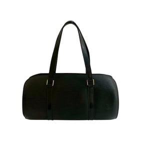 LOUIS VUITTON Soufflot Epi Leather Mini Boston Bag in Black (Noir) 161-2