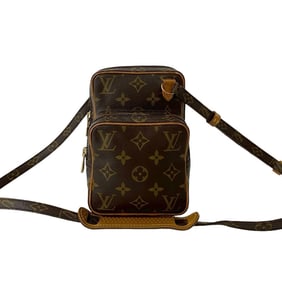 LOUIS VUITTON Amazon Monogram Leather Mini Shoulder Bag/Pochette Brown 01610