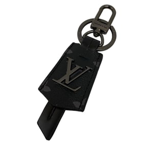 LOUIS VUITTON Louis Vuitton Porte-Clés Cloche Clés Monogram Eclipse Leather Keychain in Black