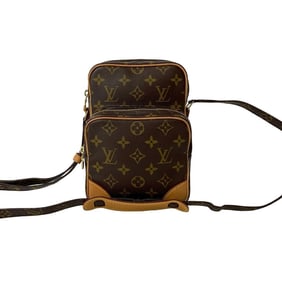 LOUIS VUITTON Amazon Monogram Leather Shoulder Bag/Pochette in Brown (s453b)