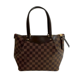 LOUIS VUITTON Westminster PM Damier Leather Handbag/Tote Bag, Brown, 96143