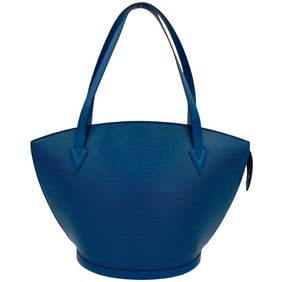 LOUIS VUITTON Saint-Jacques Shopping Epi Leather Tote Bag in Toledo Blue (457-3)
