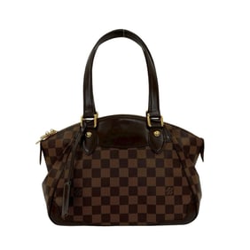 LOUIS VUITTON Verona PM Damier Leather Handbag/Tote Bag, Brown, 23277