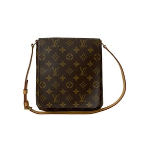 LOUIS VUITTON Musette Salsa Monogram Leather Semi-Shoulder Bag in Brown (26454) [Free Shipping]