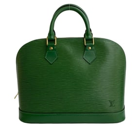 LOUIS VUITTON Alma Epi Leather Mini Boston Bag in Borneo Green (27045)