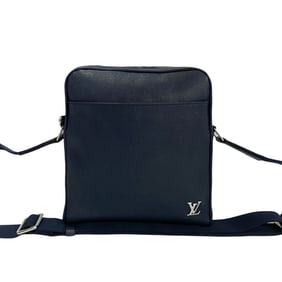 LOUIS VUITTON PPM Taiga Leather Messenger Bag, Genuine Shoulder Pochette, Sacoche, Navy, 62505