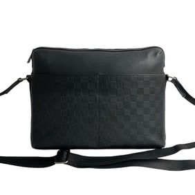 LOUIS VUITTON Calypso MM Damier Infini Leather Shoulder Bag, Business Black, 39682