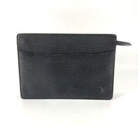 LOUIS VUITTON M52522 Epi Leather Pochette Homme Pouch Clutch Bag/Second Bag in Creel Black for Men