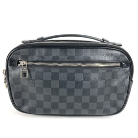 LOUIS VUITTON N41289 Damier Graphite Umbrella Shoulder Bag/Belt Bag/Body Bag in Canvas, Men's, Black