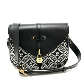 LOUIS VUITTON M57488 Since1854 Neo Saumur MM Shoulder Bag in Canvas/Leather, Women's, Black/Navy