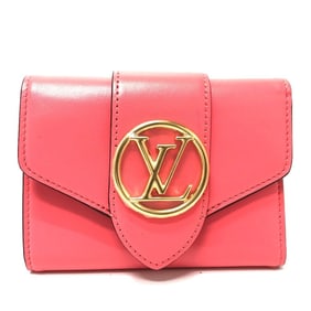 LOUIS VUITTON M69177 LV Circle Portefeuille Pont Neuf Compact Wallet Tri-fold Leather Women's Dahlia