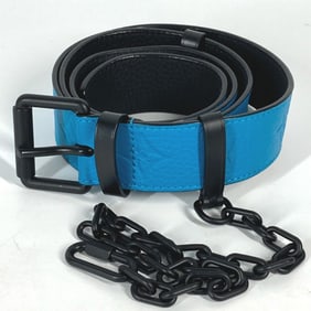 LOUIS VUITTON MP207T Virgil Abloh Monogram Santur Signature Chain Carabiner Belt in Taurillon