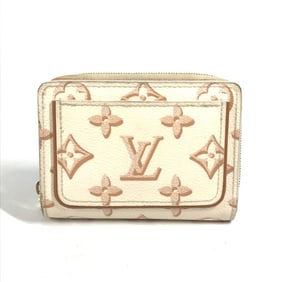 LOUIS VUITTON M81527 Monogram Portefeuille Lou Compact Wallet, Bi-fold Canvas, Women's, White