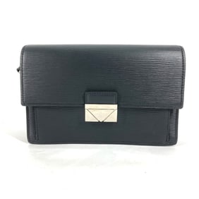 LOUIS VUITTON M42742 Epi Leather Thames Pochette with Strap, Men's Second Bag, Noir Black, Like New
