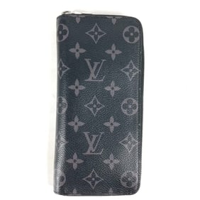 LOUIS VUITTON M62295 Monogram Eclipse Zippy Wallet Vertical Round Zipper Long in Canvas, Men's,