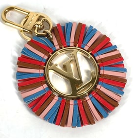 LOUIS VUITTON M68463 Porte-Clés LV Fringe Bag Charm Keychain, Metal/Leather, Women's, Pink, Like