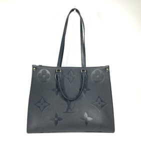 LOUIS VUITTON M44925 Monogram Empreinte On the Go GM 2-Way Shoulder Bag/Tote Bag in Leather, Black