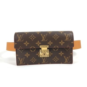 LOUIS VUITTON M44667 Monogram S-Lock Belt Pouch PM, Bag, Shoulder Waist Canvas, Women's, Brown, Like