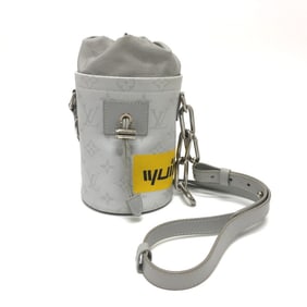 LOUIS VUITTON M44631 White Monogram Chalk Nano Drawstring Bucket Shoulder Bag in Canvas, Men's,