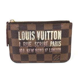 LOUIS VUITTON N63094 Damier Pochette Clé Wallet, Coin Purse, Keychain, Case, Canvas, Women's, Brown