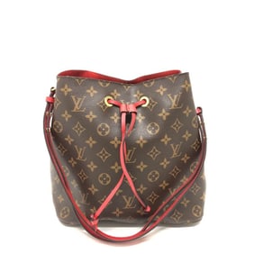 LOUIS VUITTON M44021 Monogram NeoNoe Shoulder Bag in Canvas, Women's, Coquelicot Brown