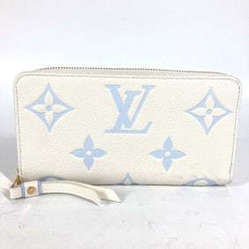 LOUIS VUITTON M83308 Monogram Empreinte Zippy Wallet, Round Zipper Long Leather, Women's, Latte